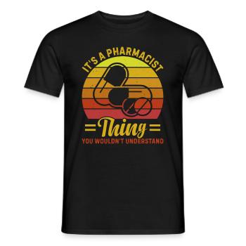 Apotheker Ding Medikamente kennt keiner so gut - Männer T-Shirt - Schwarz - Vorne - AI Model Male 178 light (178cm)