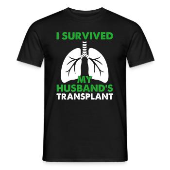 Lungentransplantation meines Mannes - Männer T-Shirt - Schwarz - Vorne - AI Model Male 178 light (178cm)