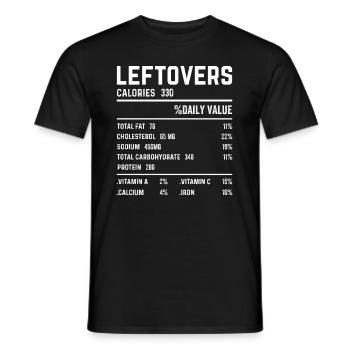 Pas de gaspillage - Vérification des valeurs nutritionnelles des restes de nourriture ! - T-shirt homme - noir - Devant - AI Model Male 178 light (178cm)