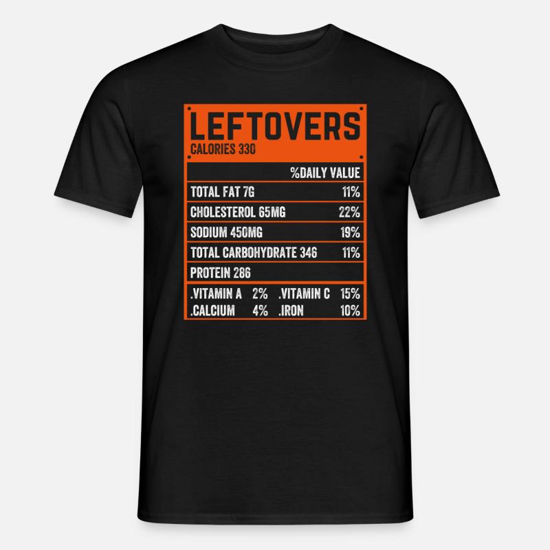 No Waste - Essensreste Nährwerte Check! - Männer T-Shirt - Schwarz