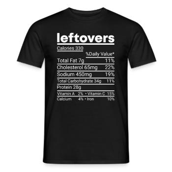Pas de gaspillage - Vérification des valeurs nutritionnelles des restes de nourriture ! - T-shirt homme - noir - Devant - AI Model Male 178 light (178cm)