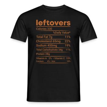 Pas de gaspillage - Vérification des valeurs nutritionnelles des restes de nourriture ! - T-shirt homme - noir - Devant - AI Model Male 178 light (178cm)