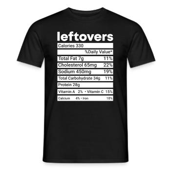 Pas de gaspillage - Vérification des valeurs nutritionnelles des restes de nourriture ! - T-shirt homme - noir - Devant - AI Model Male 178 light (178cm)