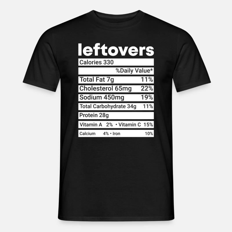 No Waste - Essensreste Nährwerte Check! - Männer T-Shirt - Schwarz
