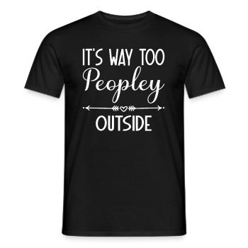 I hate people - way too many people out there - Men's T-Shirt - black - Front - AI Model Male 178 light (178cm)