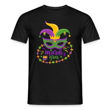 Mardi Gras - Men's T-Shirt - black - Front - AI Model Male 178 light (178cm)