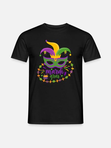 Mardi Gras - Männer T-Shirt - Schwarz