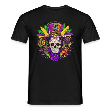 Mardi Gras - Men's T-Shirt - black - Front - AI Model Male 178 light (178cm)