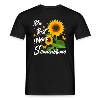 You are my sunflower partnership garden - Men's T-Shirt - black - Front - AI Model Male 178 light (178cm)