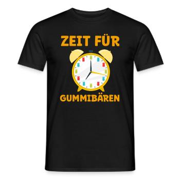 Time for gummy bears! Gummy Bear Watch Candy - Men's T-Shirt - black - Front - AI Model Male 178 light (178cm)