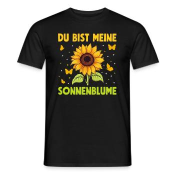 You are my sunflower partnership garden - Men's T-Shirt - black - Front - AI Model Male 178 light (178cm)