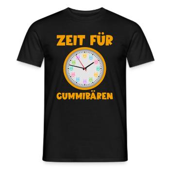 Time for gummy bears! Gummy Bear Watch Candy - Men's T-Shirt - black - Front - AI Model Male 178 light (178cm)