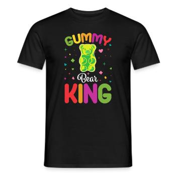 Gümmibär Roi des bonbons - T-shirt homme - noir - Devant - AI Model Male 178 light (178cm)