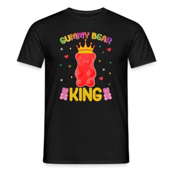 Gümmibär Roi des bonbons - T-shirt homme - noir - Devant - AI Model Male 178 light (178cm)