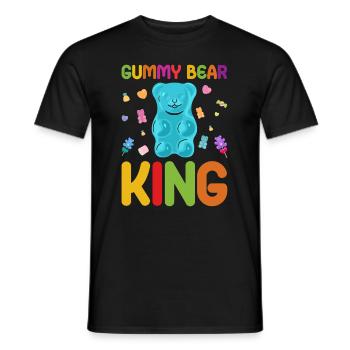 Gümmibär Roi des bonbons - T-shirt homme - noir - Devant - AI Model Male 178 light (178cm)