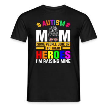 Autism mothers - the heroines of some children - Men's T-Shirt - black - Front - AI Model Male 178 light (178cm)