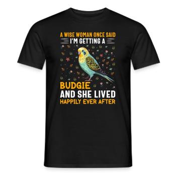 Perruche ondulée, ami à plumes, observation des oiseaux - T-shirt homme - noir - Devant - AI Model Male 178 light (178cm)