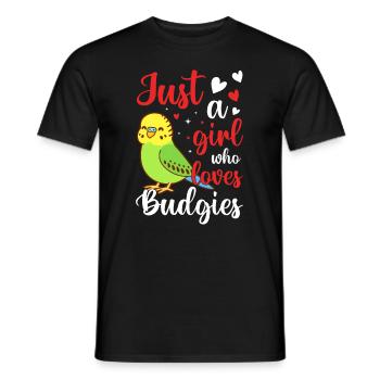 Perruche ondulée, ami à plumes, observation des oiseaux - T-shirt homme - noir - Devant - AI Model Male 178 light (178cm)