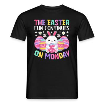 Der Spaß geht Ostermontag weiter Osterzeit Ostern - Männer T-Shirt - Schwarz - Vorne - AI Model Male 178 light (178cm)