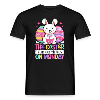 Der Spaß geht Ostermontag weiter Osterzeit Ostern - Männer T-Shirt - Schwarz - Vorne - AI Model Male 178 light (178cm)