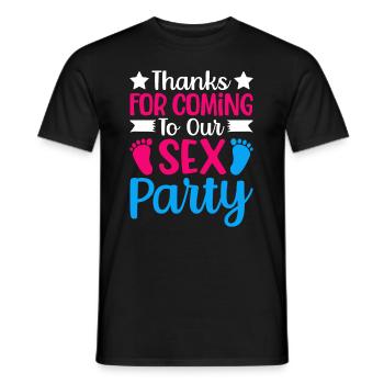 Gender Reveal Geschlechtsenthüllung pojke eller flicka - T-shirt herr - svart - Fram - AI Model Male 178 light (178cm)