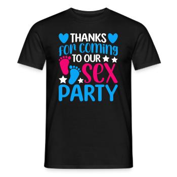 Gender Reveal Geschlechtsenthüllung pojke eller flicka - T-shirt herr - svart - Fram - AI Model Male 178 light (178cm)