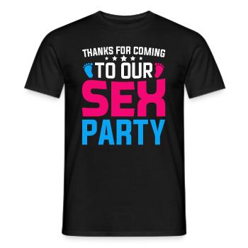Gender Reveal Geschlechtsenthüllung pojke eller flicka - T-shirt herr - svart - Fram - AI Model Male 178 light (178cm)