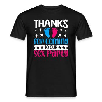 Gender Reveal Geschlechtsenthüllung pojke eller flicka - T-shirt herr - svart - Fram - AI Model Male 178 light (178cm)