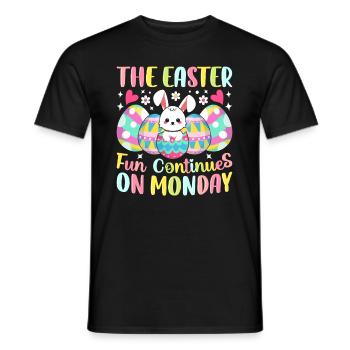 Ostermontag Osterfest Osterhase Ostereier suchen - Männer T-Shirt - Schwarz - Vorne - AI Model Male 178 light (178cm)