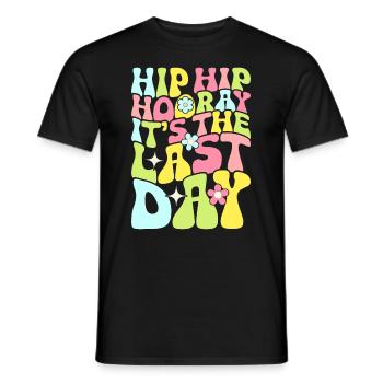 Dernier jour d’école Remise des diplômes Vacances d’été Elèves - T-shirt homme - noir - Devant - AI Model Male 178 light (178cm)