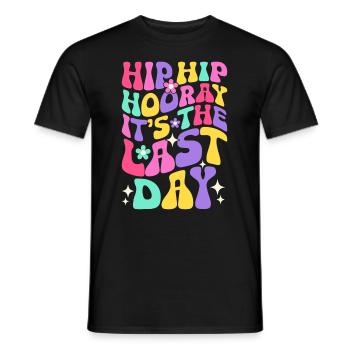 Dernier jour d’école Remise des diplômes Vacances d’été Elèves - T-shirt homme - noir - Devant - AI Model Male 178 light (178cm)