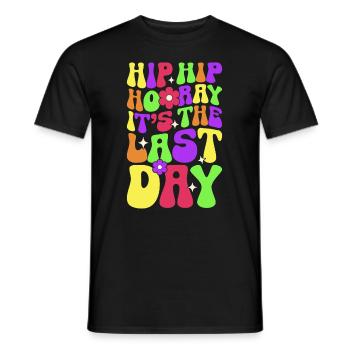 Dernier jour d’école Remise des diplômes Vacances d’été Elèves - T-shirt homme - noir - Devant - AI Model Male 178 light (178cm)