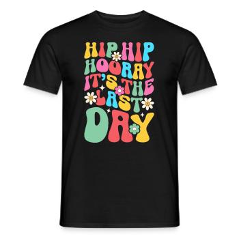 Last day of school Graduation Summer Holidays Pupils - Men's T-Shirt - black - Front - AI Model Male 178 light (178cm)