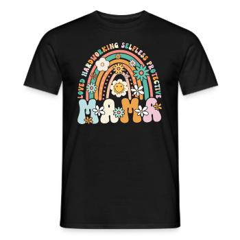 Maman Fête des mères aimée, altruiste, protectrice - T-shirt homme - noir - Devant - AI Model Male 178 light (178cm)