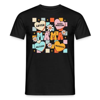 Mama Muttertag geliebt, selbstlos, beschützerin - Männer T-Shirt - Schwarz - Vorne - AI Model Male 178 light (178cm)