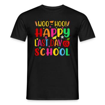 Last day of school Graduation Summer Holidays Pupils - Men's T-Shirt - black - Front - AI Model Male 178 light (178cm)