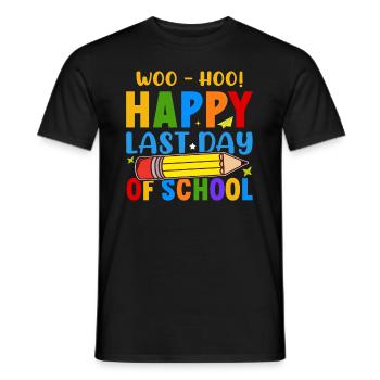 Dernier jour d’école Remise des diplômes Vacances d’été Elèves - T-shirt homme - noir - Devant - AI Model Male 178 light (178cm)