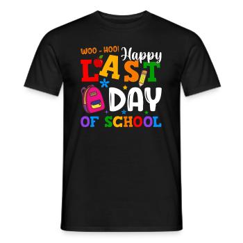 Dernier jour d’école Remise des diplômes Vacances d’été Elèves - T-shirt homme - noir - Devant - AI Model Male 178 light (178cm)