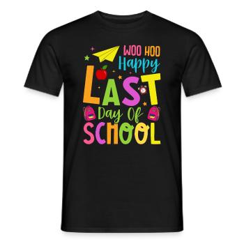 Last day of school Graduation Summer Holidays Pupils - Men's T-Shirt - black - Front - AI Model Male 178 light (178cm)