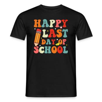 Last day of school Graduation Summer Holidays Pupils - Men's T-Shirt - black - Front - AI Model Male 178 light (178cm)