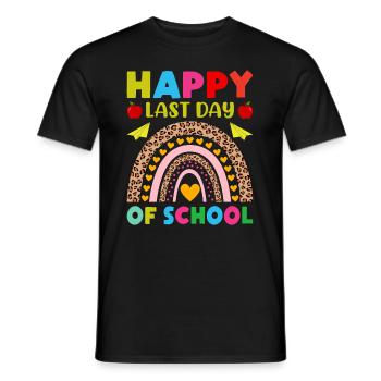 Dernier jour d’école Remise des diplômes Vacances d’été Elèves - T-shirt homme - noir - Devant - AI Model Male 178 light (178cm)