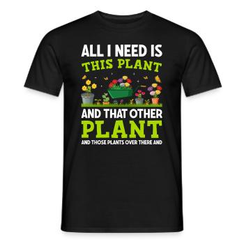 Jardiner avec chaque graine, je voyais mon - T-shirt homme - noir - Devant - AI Model Male 178 light (178cm)