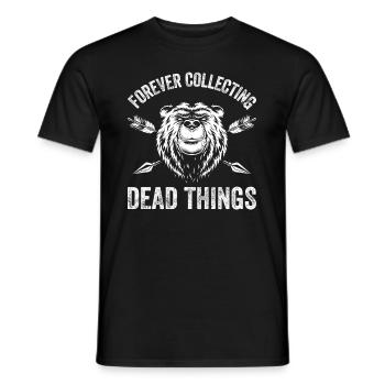 Trophée de chasse à la taxidermie - Collectionnez les animaux morts - T-shirt homme - noir - Devant - AI Model Male 178 light (178cm)