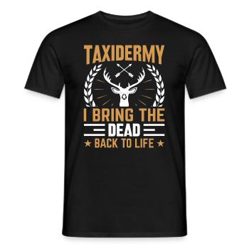 Taxidermie Jagdtrophäe - totes zum Leben erwecken - Männer T-Shirt - Schwarz - Vorne - AI Model Male 178 light (178cm)