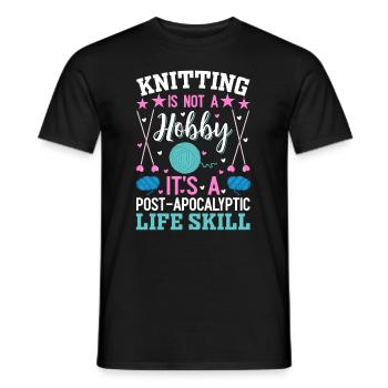 Stricken ist eine Lebenseinstellung - Männer T-Shirt - Schwarz - Vorne - AI Model Male 178 light (178cm)