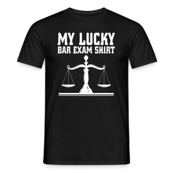 My luck at the bar exam - Men's T-Shirt - black - Front - AI Model Male 178 light (178cm)