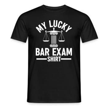 My luck at the bar exam - Men's T-Shirt - black - Front - AI Model Male 178 light (178cm)