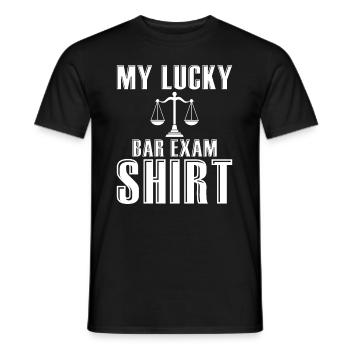Examen du barreau des étudiants en droit - T-shirt homme - noir - Devant - AI Model Male 178 light (178cm)