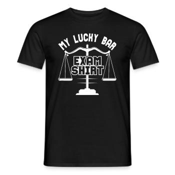 My luck at the bar exam - Men's T-Shirt - black - Front - AI Model Male 178 light (178cm)