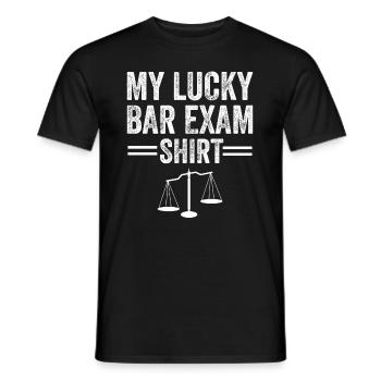 My luck at the bar exam - Men's T-Shirt - black - Front - AI Model Male 178 light (178cm)